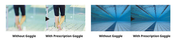 pre-assembled type prescription swimming goggles ready to use