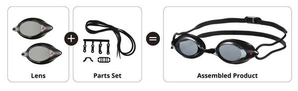 lens power selection example for prescription swim goggles