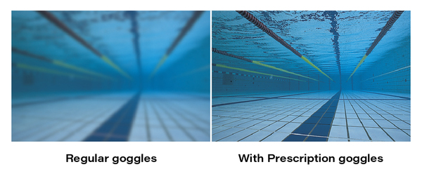 pre-assembled type prescription swimming goggles ready to use