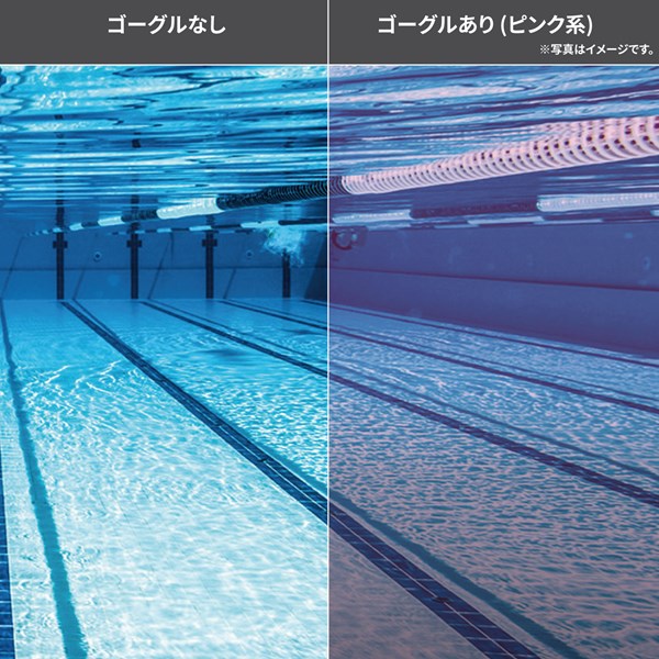 SR-3Mre NAVEM AQUALIGHTNING スイミングゴーグル レンズ内側からの見え方のイメージ