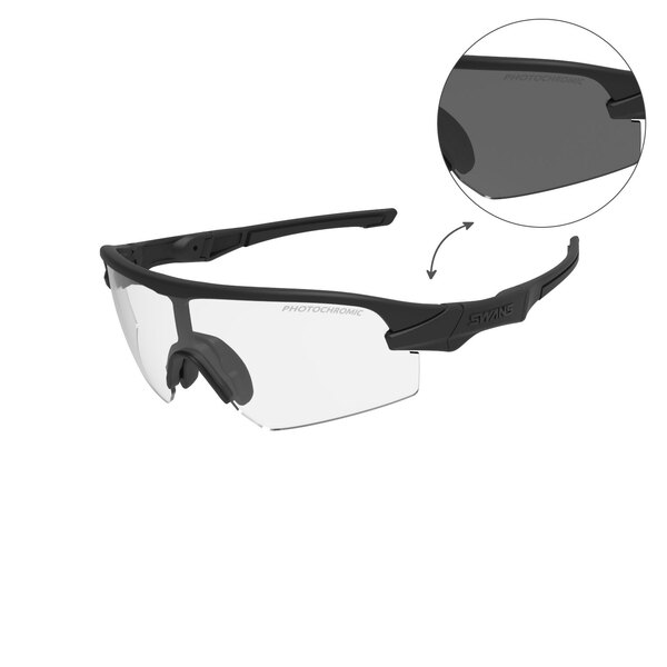 STRIX D.A. ストリックスディーエー サングラス マットブラック 調光クリア to スモーク メイン