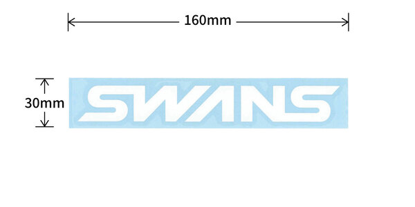 SWANSロゴステッカーサイズ