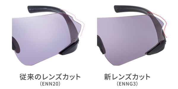 顔と密着する新レンズ形状