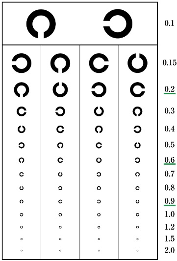 Visual Acuity Reference Chart