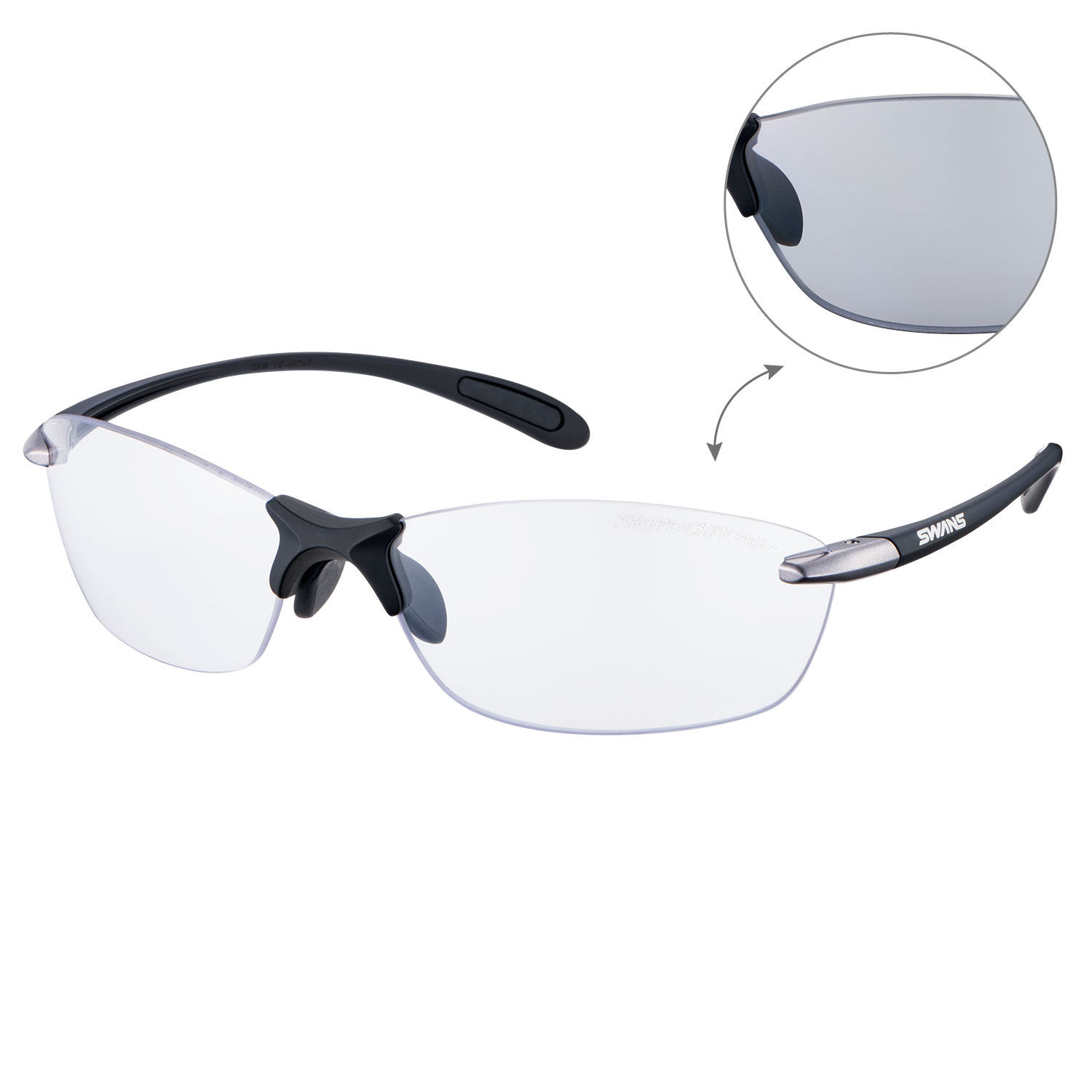 激安人気新品 Airless-Leaf fit 調光レンズモデル [SALF-0066 MBK ] | 【公式 その他