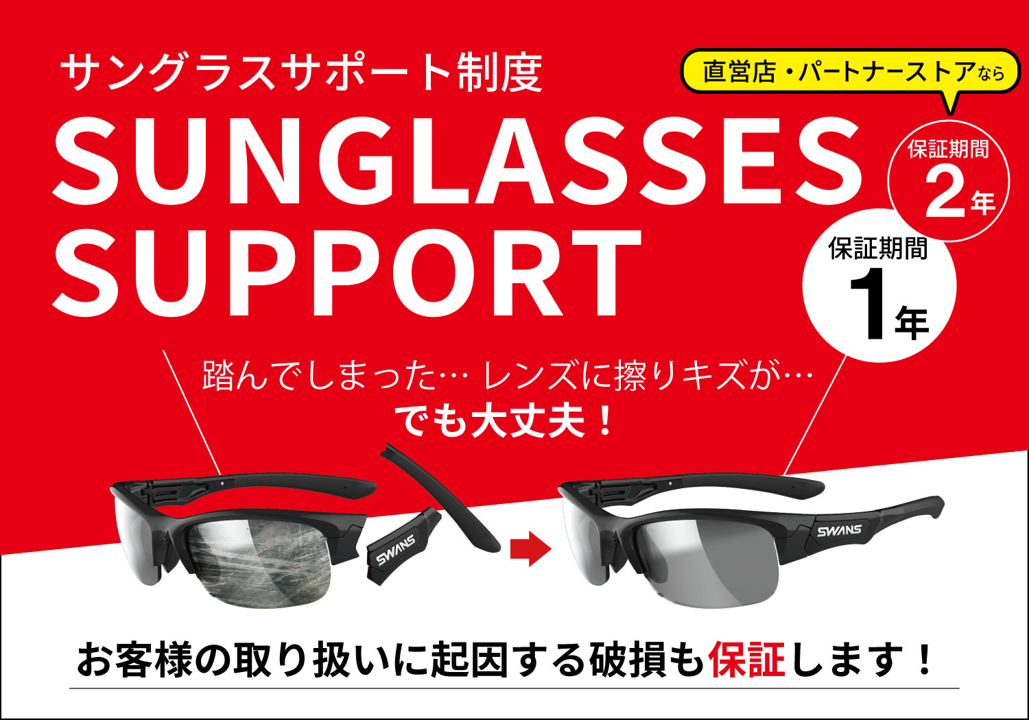 SWANSサングラスサポート制度 | ご利用ガイド | 【公式】SWANS 日本製
